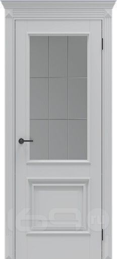 Дверь межкомнатная Классико-13.21 ПЭТ, Shellac Grey, остекленная, царговая