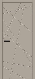 Дверь межкомнатная Граффити-5.Д.П ПЭТ, Clay Silk, глухая, каркасно-щитовая