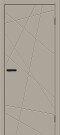 Дверь межкомнатная Граффити-5.Д.П ПЭТ, Clay Silk, глухая, каркасно-щитовая