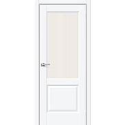 Дверь межкомнатная "Неоклассик-33" White Silk остекление Moru