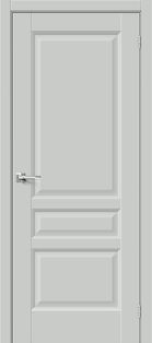 Дверь межкомнатная Неоклассик-34 ПЭТ Grey Silk, глухая, без кромки, царговая