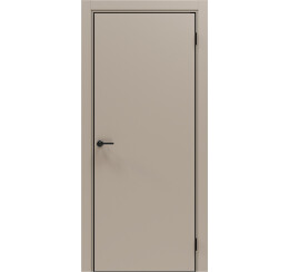 Дверь межкомнатная Порта-50 4AB Эксимер(ПЭТ) Keramik Beige, глухая, кромка алюминиевая черная, каркасно-щитовая