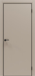 Дверь межкомнатная Порта-50 4AB Эксимер(ПЭТ) Keramik Beige, глухая, кромка алюминиевая черная, каркасно-щитовая