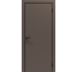 Дверь межкомнатная Порта-50 4AB Эксимер(ПЭТ) Keramik Brown, глухая, кромка алюминиевая черная, каркасно-щитовая