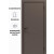 Дверь межкомнатная Порта-50 4AB ПЭТ, Keramik Brown в комплекте с врезанной черной магнитной защелкой, глухая, кромка алюминиевая черная матовая, каркасно-щитовая