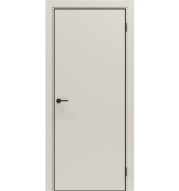 Дверь межкомнатная Порта-50 4AB ПЭТ, Keramik Valse в комплекте с врезанной черной магнитной защелкой, глухая, кромка алюминиевая черная матовая, каркасно-щитовая