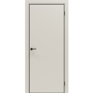 Дверь межкомнатная Порта-50 4AB ПЭТ, Keramik Valse в комплекте с врезанной черной магнитной защелкой, глухая, кромка алюминиевая черная матовая, каркасно-щитовая