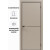 Дверь межкомнатная Порта-50.1 4AB ПЭТ, Keramik Beige в комплекте с врезанной черной магнитной защелкой, глухая, кромка алюминиевая черная матовая, каркасно-щитовая