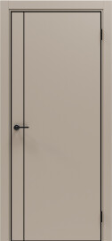 Дверь межкомнатная Порта-50.11 4AB Эксимер(ПЭТ) Keramik Beige, глухая, кромка алюминиевая черная, каркасно-щитовая