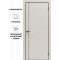 Дверь межкомнатная Порта-50.11 4AB ПЭТ, Keramik Valse в комплекте с врезанной черной магнитной защелкой, глухая, кромка алюминиевая черная матовая, каркасно-щитовая