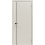 Дверь межкомнатная Порта-50.11 4AB ПЭТ Keramik Valse, глухая, кромка алюминиевая черная матовая, каркасно-щитовая