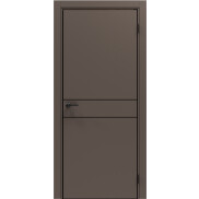 Дверь межкомнатная Порта-52 4AB Эксимер(ПЭТ) Keramik Brown, глухая, кромка алюминиевая черная, каркасно-щитовая