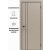 Дверь межкомнатная Порта-58 4AB ПЭТ, Keramik Beige в комплекте с врезанной черной магнитной защелкой, глухая, кромка алюминиевая черная матовая, каркасно-щитовая