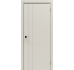 Дверь межкомнатная Порта-58 4AB Эксимер(ПЭТ) Keramik Valse, глухая, кромка алюминиевая черная, каркасно-щитовая