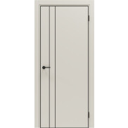Дверь межкомнатная Порта-58 4AB Эксимер(ПЭТ) Keramik Valse, глухая, кромка алюминиевая черная, каркасно-щитовая