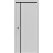 Дверь межкомнатная Порта-58 4AB ПЭТ, Shellac Grey, глухая, каркасно-щитовая