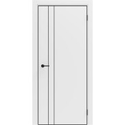 Дверь межкомнатная Порта-58 4AB ПЭТ, Shellac White, глухая, каркасно-щитовая