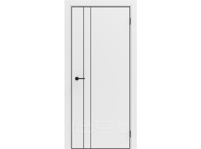 ДПГ Флекс Эмаль Порта-58 4AB Shellac White 220*60, кромка-алюминиевая черная матовая