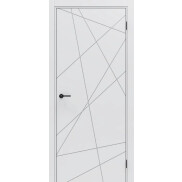 Дверь межкомнатная Порта ПТА-15 B ПЭТ, Shellac White, глухая, каркасно-щитовая