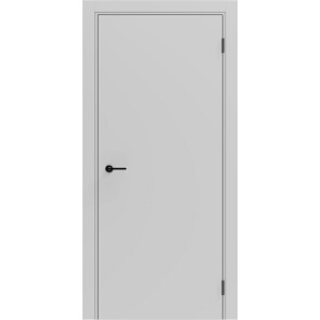 Дверь межкомнатная Порта ПТА-50 B ПЭТ, Shellac Grey в комплекте с врезанной черной магнитной защелкой, глухая, каркасно-щитовая