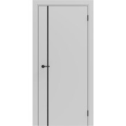 Дверь межкомнатная Порта ПТА-50.11 B ПЭТ, Shellac Grey в комплекте с врезанной черной магнитной защелкой, глухая, каркасно-щитовая