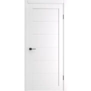 Дверь межкомнатная Порта-210 FlexEmal(PET) Shellac White, глухая, царговая