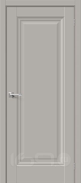 Дверь межкомнатная Прима-0 ПЭТ Grey Silk, глухая, без стекла, без кромки, царговая