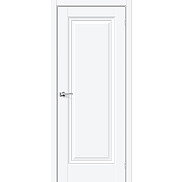 Дверь межкомнатная Прима-0 ПЭТ White Silk, глухая, царговая