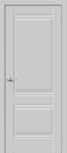 Дверь межкомнатная Прима-2 ПЭТ Grey Silk, глухая, без кромки, царговая