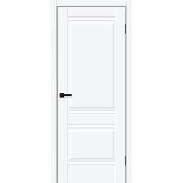 Дверь межкомнатная Прима-2 ПЭТ White Silk, глухая, царговая