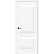 Дверь межкомнатная Прима-2 ПЭТ White Silk, глухая, царговая