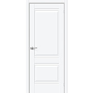 Дверь межкомнатная Прима-2 ПЭТ White Silk, глухая, царговая