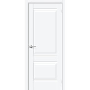 Дверь межкомнатная Прима-2 ПЭТ White Silk, глухая, без кромки, царговая