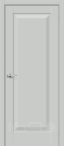 Дверь межкомнатная Прима-20 ПЭТ Grey Silk, глухая, без кромки, царговая