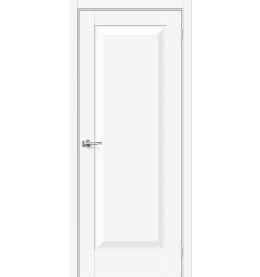 Дверь межкомнатная Прима-20 ПЭТ, White Silk, глухая, царговая