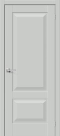 Дверь межкомнатная Прима-22 ПЭТ Grey Silk, глухая, кромка нет, царговая
