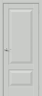 Дверь межкомнатная Прима-22 ПЭТ Grey Silk, глухая, без кромки, царговая
