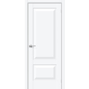 Дверь межкомнатная Прима-22 ПЭТ White Silk, глухая, царговая