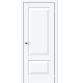 Дверь межкомнатная Прима-22 ПЭТ, White Silk, глухая, царговая