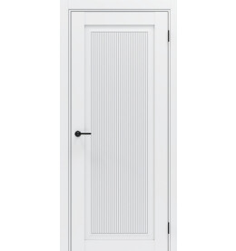 Дверь межкомнатная ФлексЭмаль Neo 4, Shellac White, глухая, филенчатая