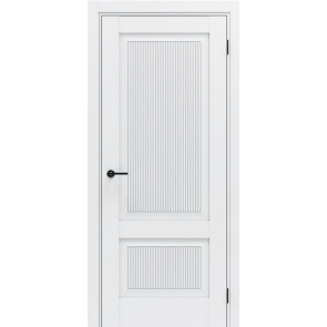 Дверь межкомнатная ФлексЭмаль Neo 5, Shellac White, глухая, филенчатая