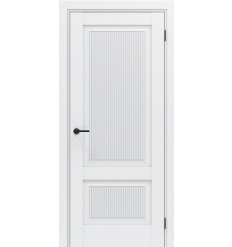 Дверь межкомнатная ФлексЭмаль Neo 5, Shellac White, глухая, филенчатая