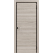 Дверь межкомнатная Порта-50 4AB Полипропилен Alpik Oak, глухая, кромка алюминиевая черная, каркасно-щитовая