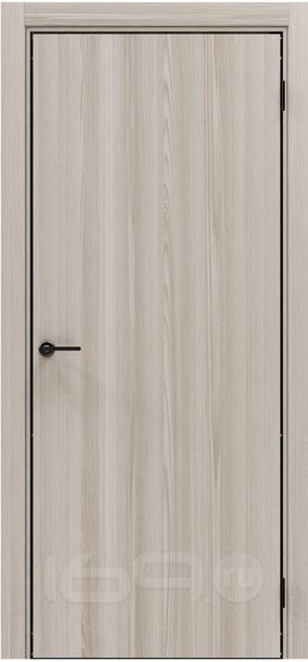 Дверь межкомнатная Порта-50 4AB Полипропилен, Alpik Oak в комплекте с врезанной черной магнитной защелкой, глухая, кромка алюминиевая черная матовая, каркасно-щитовая