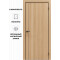 Дверь межкомнатная Порта-50.11 4AB Полипропилен, Natural Oak в комплекте с врезанной черной магнитной защелкой, глухая, кромка алюминиевая черная матовая, каркасно-щитовая