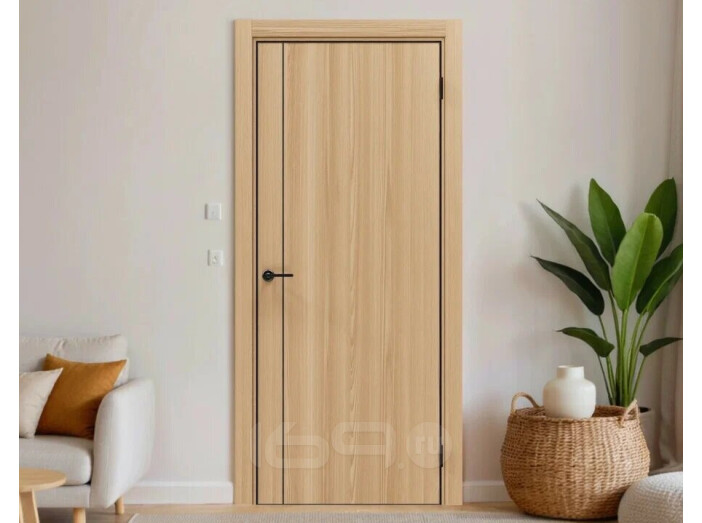 ДПГ ПП Порта-50.11 4AB Natural Oak 220*90, кромка-алюминиевая черная матовая