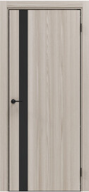 Дверь межкомнатная Порта-51 4AB Полипропилен Alpik Oak, глухая, декор black star, кромка алюминиевая черная, каркасно-щитовая