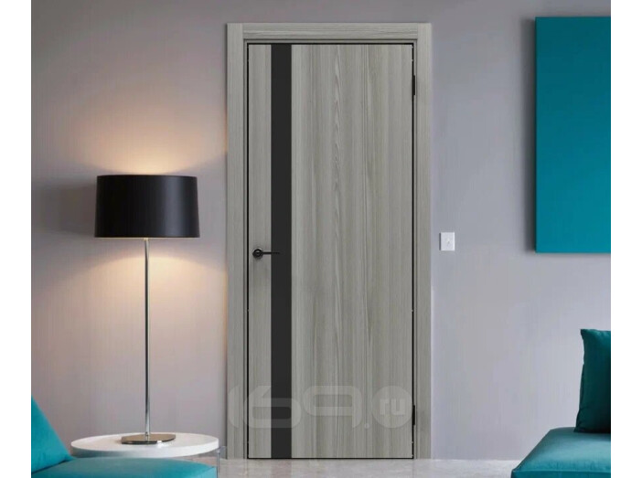 ДПГ ПП Порта-51 4AB Grey Oak Black Star 210*60, кромка-алюминиевая черная матовая