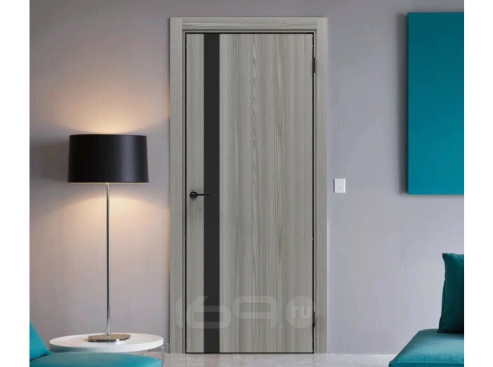 ДПГ ПП Порта-51 4AB Grey Oak Black Star 210*70, кромка-алюминиевая черная матовая