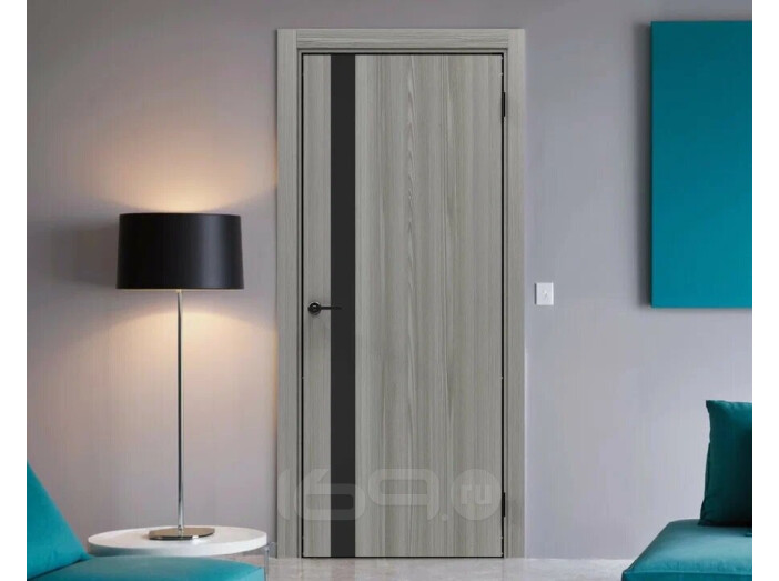 ДПГ ПП Порта-51 4AB Grey Oak Black Star 210*90, кромка-алюминиевая черная матовая